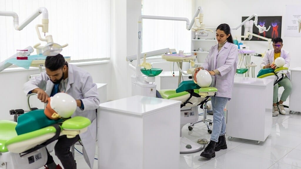 Dental students at European University Tbilisi